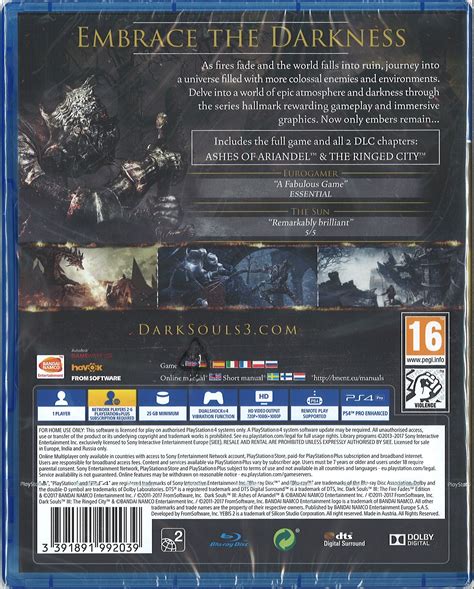 Dark Souls Iii The Fire Fades Edition Pl Ps4 Gamefinitypl