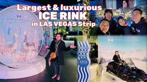 oasis ice rink fontainebleau walkthrough  las vegas youtube