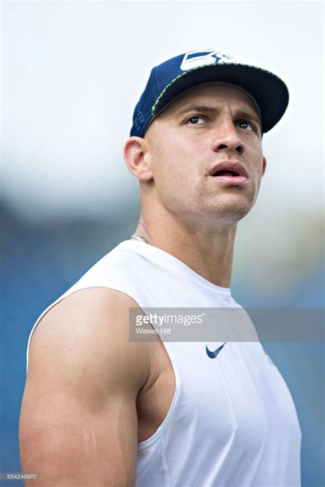 Jimmy Graham Of The Seattle Seahawks Warming Up Before A Game Against