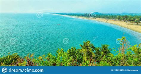 Beautiful Top View of Gokarna Beach in Karnataka, India Stock Image ...