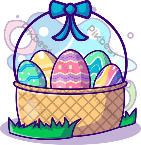 Easter Eggs Cartoon Illustration Eps Png Images Free Download Pikbest