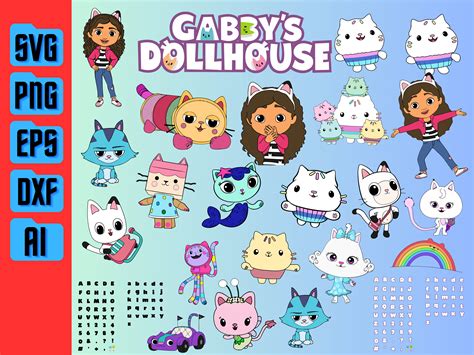 Gabbys Dollhouse Svg Bundle Gabbys Dollhouse Png Bundle Gabbys Dollhouse Clipart Gabbys