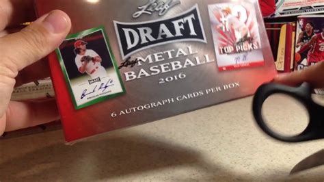 Opening Leaf Draft Metal Baseball Box Of On Card Autograph