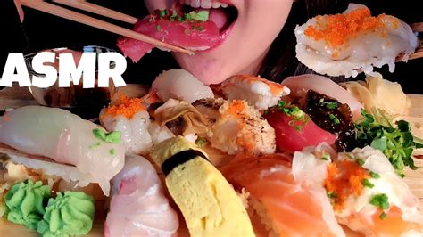 Asmr Best Sushi Platter Eating Sounds 모듬 초밥 먹방 Asmr 스시 리얼사운드 Amsr 鮨 寿司