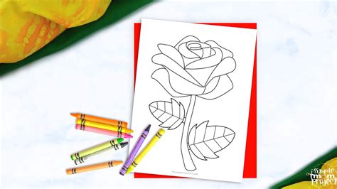 Free Printable Rose Template Simple Mom Project