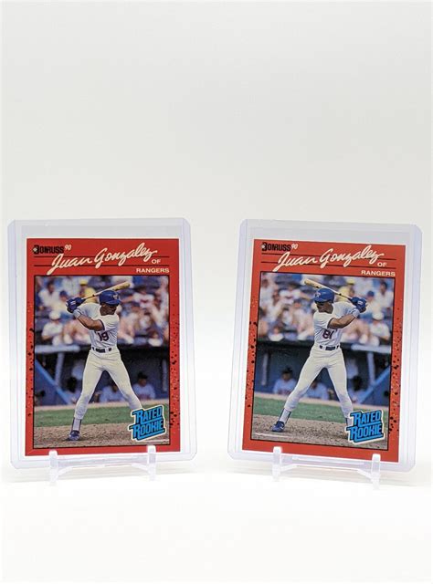 1990 Donruss Juan Gonzalez Rookie Error Card Reversed #33 - Hall Of ...