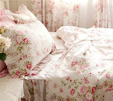 Fadfay Duvet Cover Sets Full Farmhouse Bedding Bulgaria Rose Printed