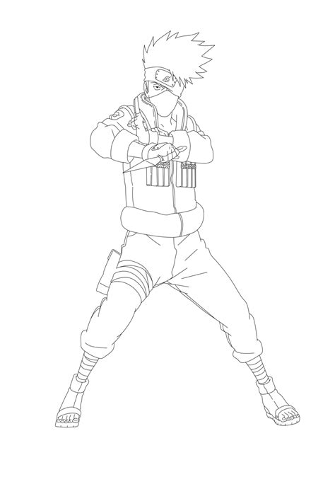 Hatake Kakashi Lineart By Flowerinhell On Deviantart