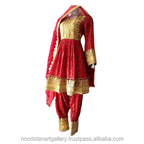 Best Quality Cotton Fabric Afghan Kuchi Embroidery Frock Available In