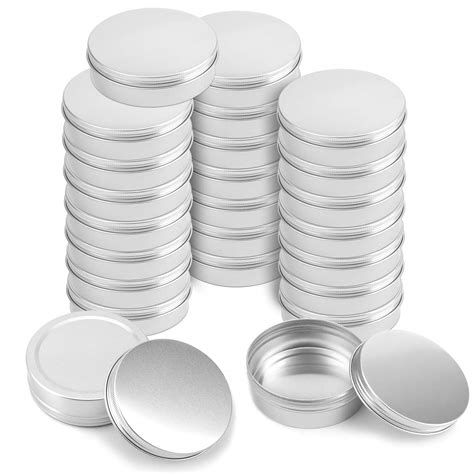 Buy Foraineam 24 Pack 8 Oz 240ml Round Aluminum Tin Cans With Screw Top Lids Large Metal