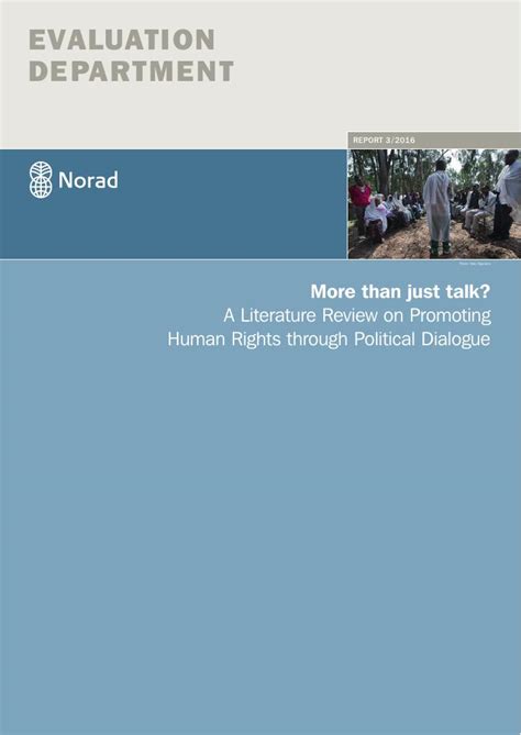 More Than Just Talk A Literature Review On Promoting Human Rights