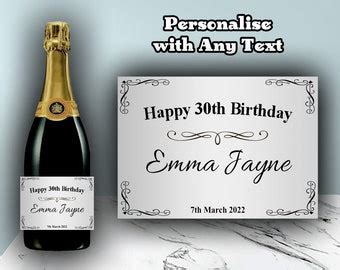 Personalised Prosecco Bottle Label Champagne Wine Labels Etsy Uk