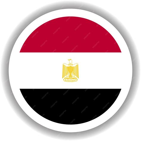 Premium Vector | Egypt flag round shape