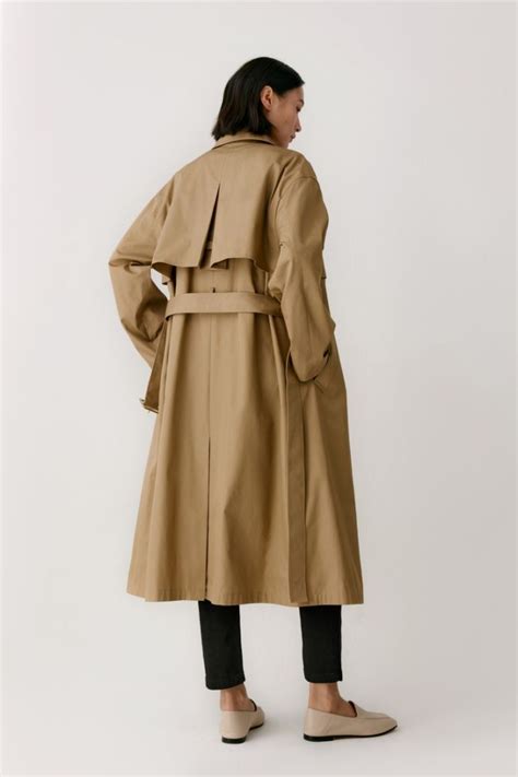 Double Breasted Cotton Twill Trench Coat Official Online Store Icicle