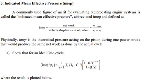 3 Indicated Mean Effective Pressure Imep A