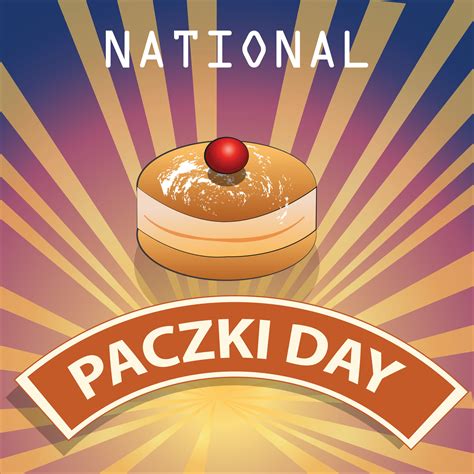 National Paczki Day 38234005 Vector Art at Vecteezy