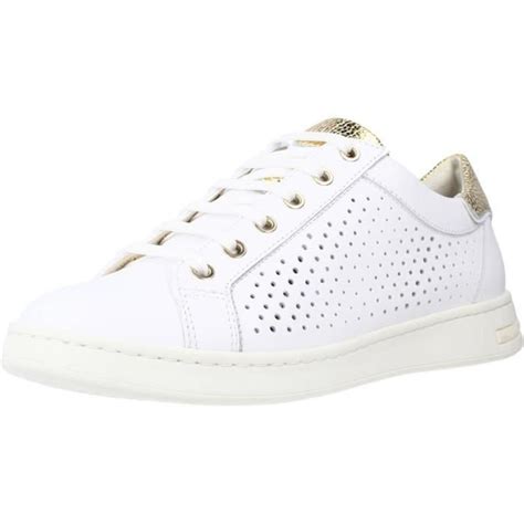 Basket Cuir Geox Jaysen Nappa Blanc Et Or Cdiscount Chaussures