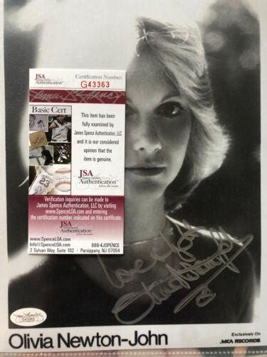 Olivia Newton John Grease Xanadu Hand Signed Autograph 8x10 Photo Black White 70 4552971000