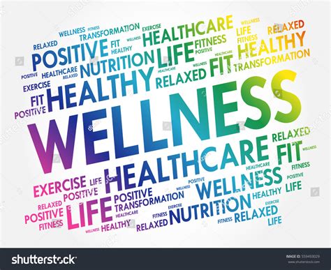 Wellness Word Cloud Fitness Sport Health Stock Vector 559493029