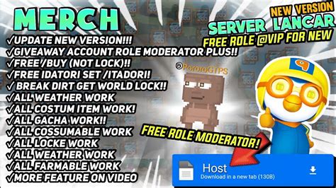 GTPS FREE ROLE MOD FREE BUY GTPS TERBARU 2024 GROWTOPIA