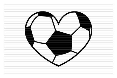 Soccer Ball Heart Love Graphic By Awspik Creative Fabrica