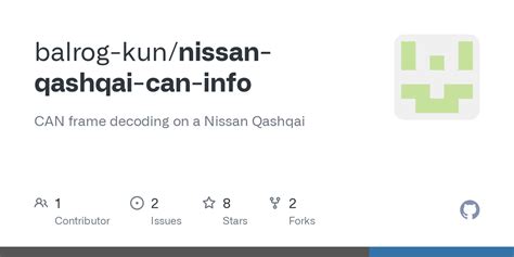 Github Balrog Kun Nissan Qashqai Can Info Can Frame Decoding On A