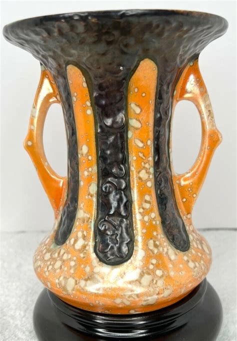 Rare Ditmar Urbach Czech Alienware Two Handle Vase 10992 Etsy