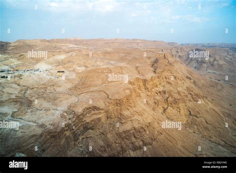 View Of Canyon From Top Of The Masada National Park The Ruins Of The