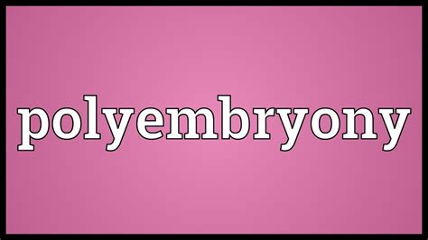 Polyembryony Meaning - YouTube