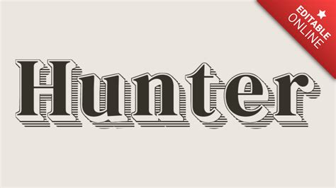 Hunter | Text Effect Generator | TextStudio