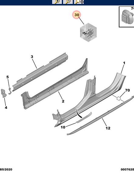 Peugeot 3008 2008 2016 Body Sill Fixings 1675343380