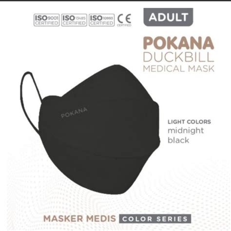 Jual Pokana Duckbill Ply Earloop Surgical Face Mask Adult Model Evo