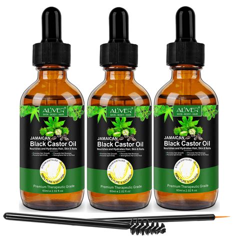 Aliver Pack Jamaican Black Castor Oil For Hair Growth Help Promote