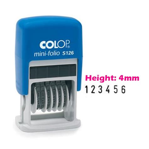 Rubber Stamp Colop Self Inking Stamp Mini Dater S Chop Numbering