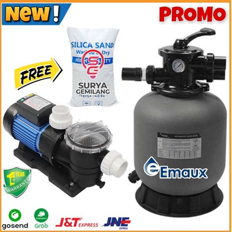 Jual Paket Pompa Air Kolam Renang 3 4 Hp Plus Sand Filter Emaux V350