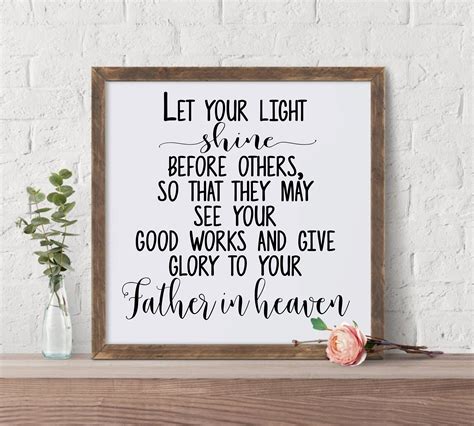 Let Your Light Shine Before Others Matthew 5 16 Svg Etsy Singapore