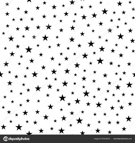 Stars Seamless Pattern Black White Simple Pattern Stock Vector by ©brigada915.gmail.com 675316274