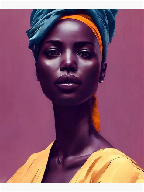 "African women digital art, Beautiful African portrait painting ...