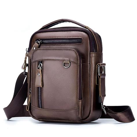 Bolsa Transversal Masculina Couro Marrom Guper