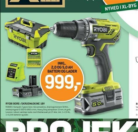 Ryobi Bore Skruemaskine V Tilbud Hos Xl Byg