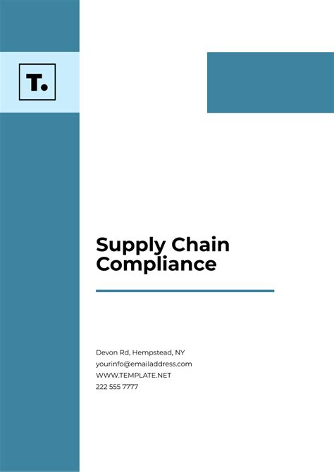 Free Supply Chain Compliance Template to Edit Online