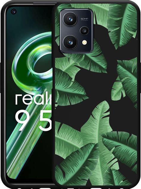 Hoesje Geschikt Voor Realme 9 5G Zwart Palm Leaves Bol