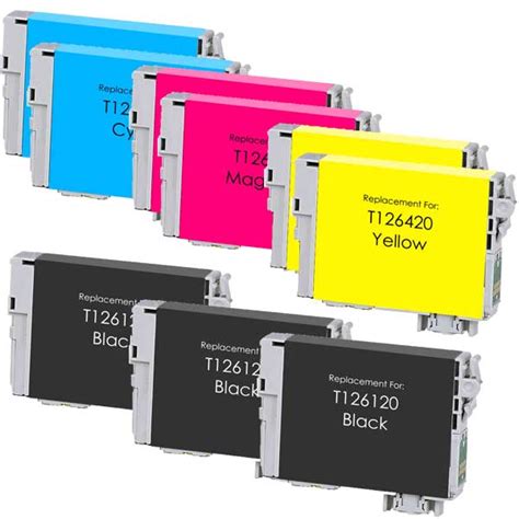 Ecommerce Platform Set Of 9 Klm Remanufactured Epson T126 Ink Cartridg