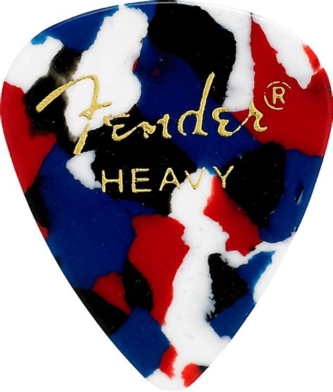 Fender Shape Premium Picks Heavy Confetti Reverb