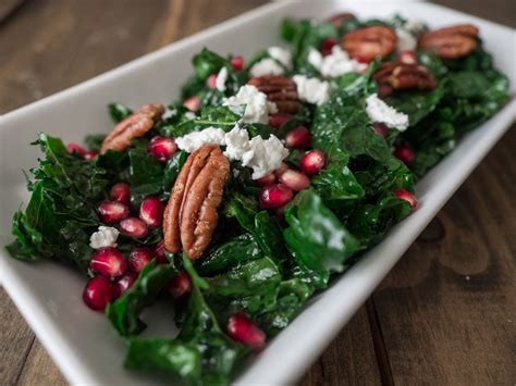 Pomegranate Kale Salad With Toasted Pecans Recipe Pomegranate Kale