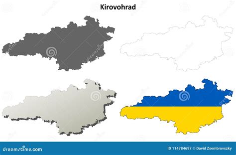 Sistema Del Mapa Del Esquema Del Espacio En Blanco De Kirovohrad