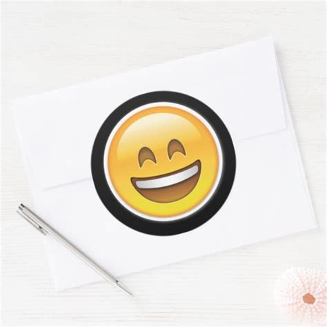 Happy Big Smile Emoji Stickers Zazzle