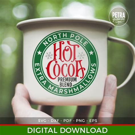 North Pole Hot Cocoa SVG Cut File Great For Crafting Etsy