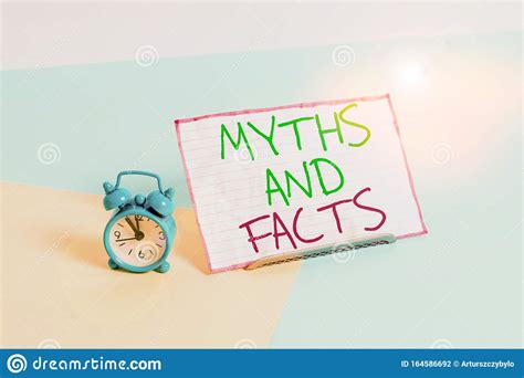 Handwriting Text Writing Myths And Facts Concept Meaning Oppositive