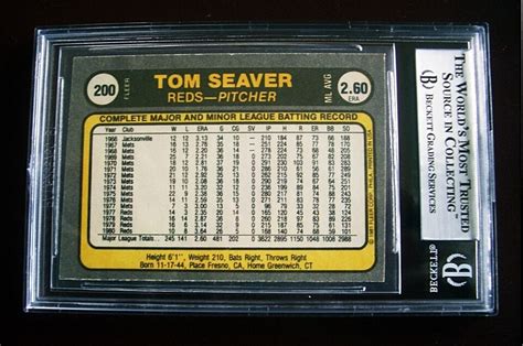 TOM SEAVER Cincinnati Reds Autographed 1981 Fleer 200 Baseball Card EBay